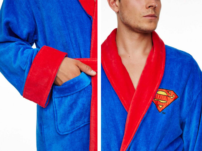 Superman Peignoir Fleece Peignoir de bain Superman en laine